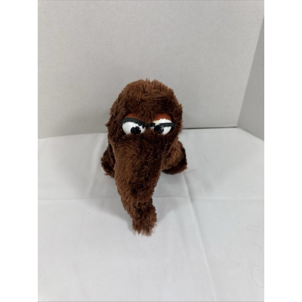 Vintage 1980s Mr. Snuffleupagus Applause Brown Elephant Sesame Street Plush Toy